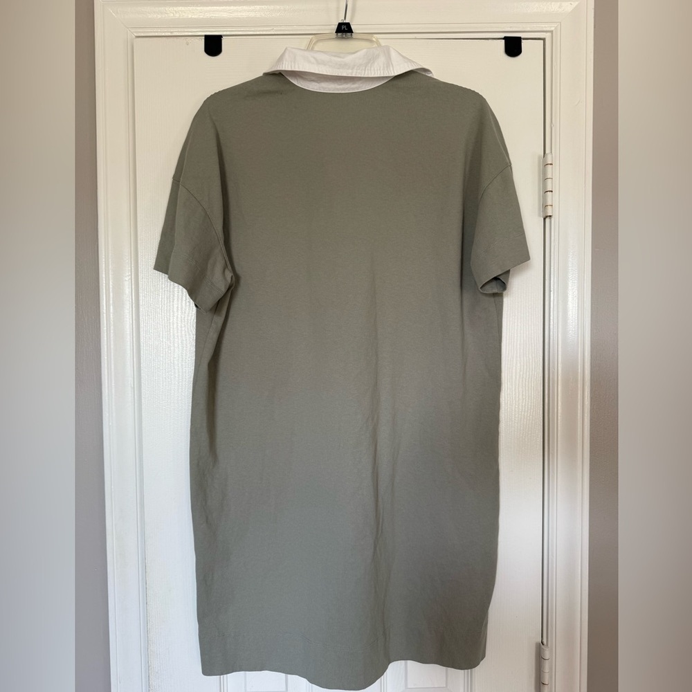Everlane Sage Green Collared Shirt Dress size medium - Picture 5 of 11